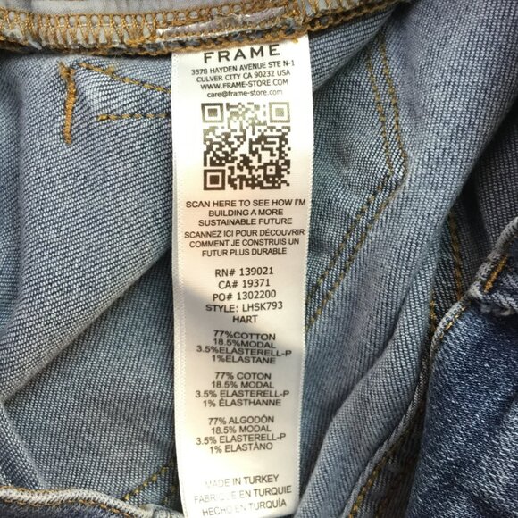 Frame Le High Skinny Jeans High-Rise Denim Stretch Fit Womens 29 - Picture 11 of 12